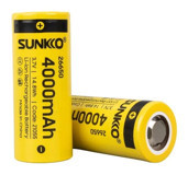 Sunkko 21055 26650 3.7 V 4000 mAh Li-ion Kalem Şarjlı Pil 2'li