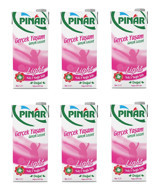 Pınar Yağsız Laktozlu Light Sade İnek Süt 6x1 lt