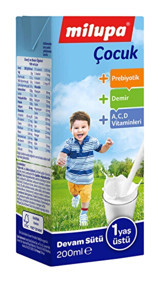 Milupa Çocuk Devam Sütü Laktozlu Sade İnek Süt 200 ml