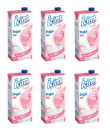 İçim Yağsız Laktozlu Light Sade İnek Süt 6x1 lt