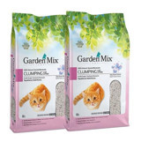 Garden Mix Bebek Pudralı Topaklanan Kalın Taneli Bentonit Kedi Kumu 2x10 lt
