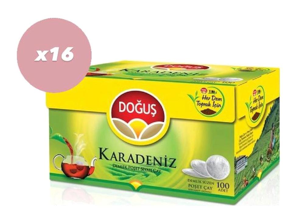 Doğuş Karadeniz Demlik Poşet Çay 16x100 Adet