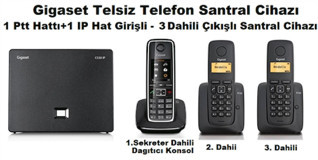 Gigaset C530 IP 3 Ahizeli Ekranlı Kablosuz Telsiz Telefon