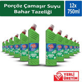 Porçöz Bahar Tazeliği Konsantre Jel Çamaşır Suyu 12x750 ml