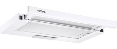 Regal AS 60100 B Bacalı Sürgülü Karbon Filtreli Tek Motorlu Beyaz 60 cm Aspiratör