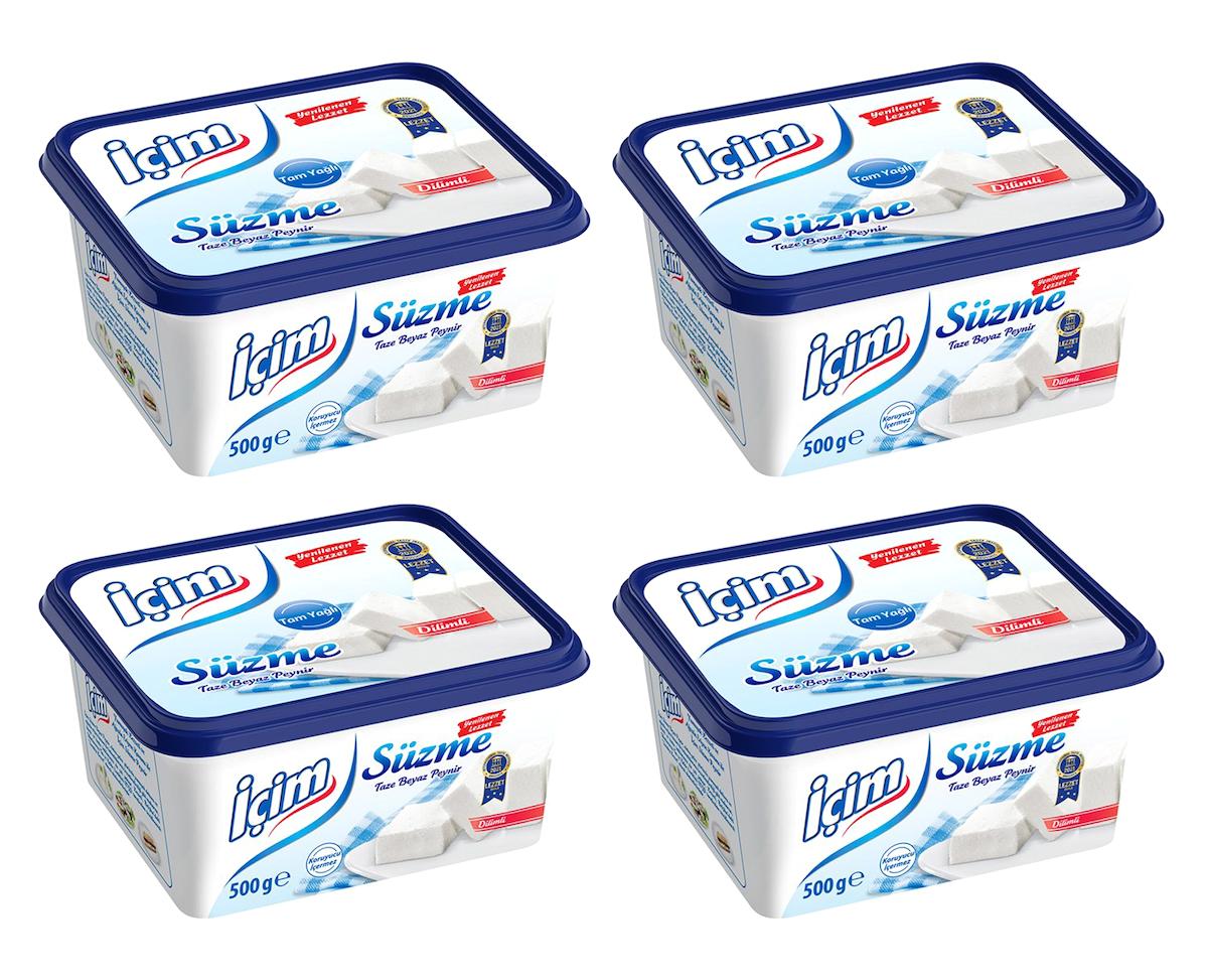 İçim Süzme Beyaz İnek Peynir 4x500 gr