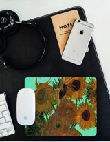 WuW Van Gogh Sun Flower 22x18 cm S Mousepad Çok Renkli