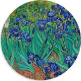 WuW Van Gogh Irises Yuvarlak 20 cm S Mousepad Çok Renkli