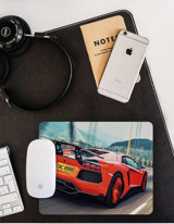 WuW Kırmızı Spor Araba 22x18 cm S Mousepad Çok Renkli