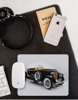 WuW Klasik Araba 22x18 cm S Mousepad Beyaz-Siyah