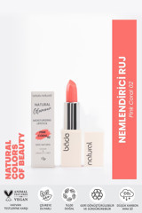 Bade Natural Glamour Pink Coral 02 Parlak Krem Lipstick Ruj