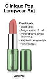 Clinique Pop Longwear Latte Pop Kalıcı Mat Krem Lipstick Ruj