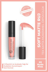Cocosh She Soft Nude Pink 03 Kalıcı Mat Likit Fırçalı Ruj