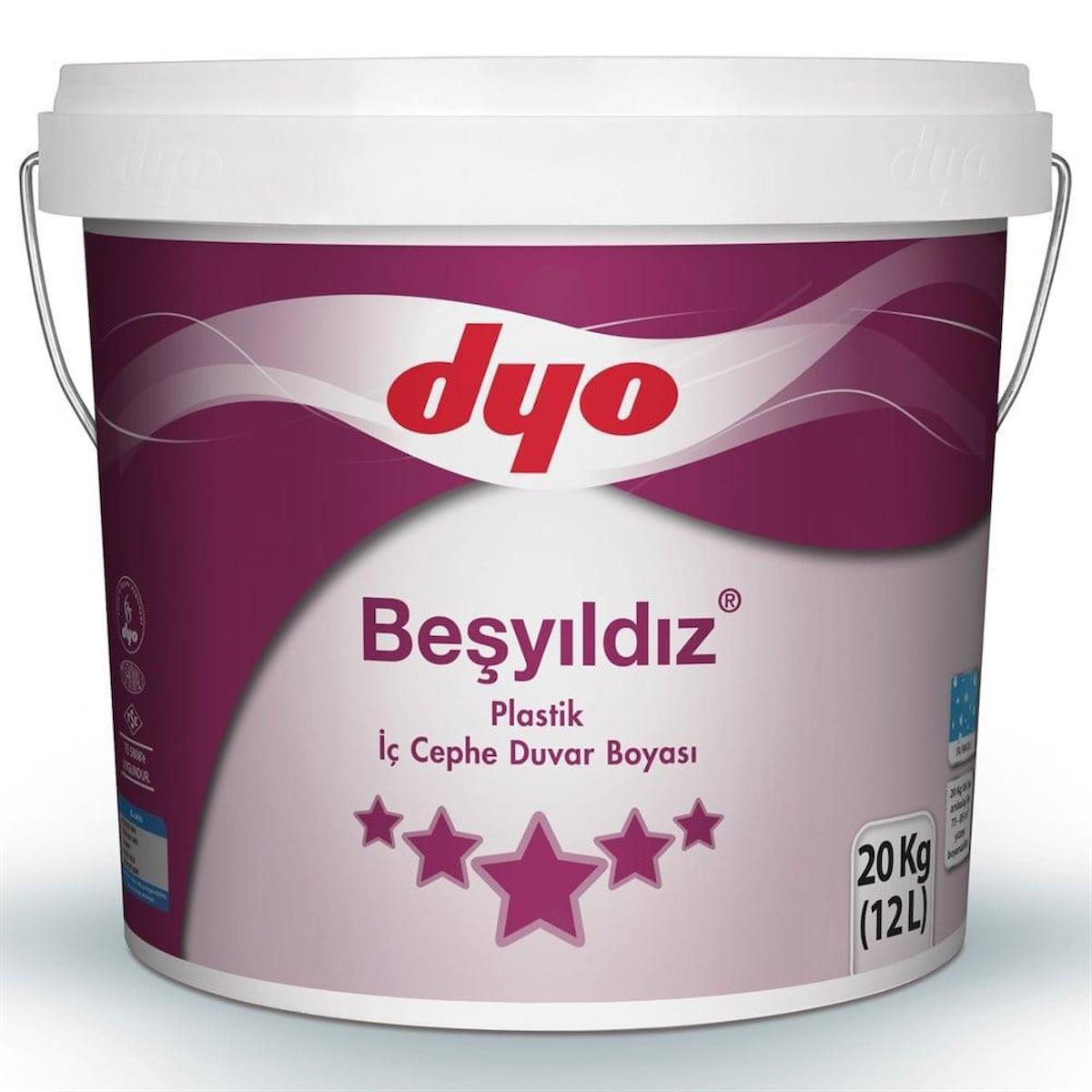 Dyo Beşyıldız Su Bazlı Plastik Mat İç Cephe Boyası 20 kg Beyaz