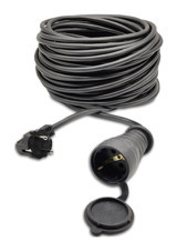 Topart 01571 3500 W Kalın Topraklı 1'li 30 m Uzatma Kablosu Siyah