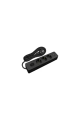 Seldur Anahtarlı 3'lü 20 m USB Grup Priz Siyah