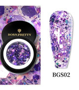 Born Pretty BGS02 Mor Kalıcı Simli Parlak Oje