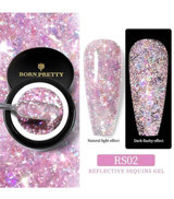 Born Pretty RS02 Pembe Kalıcı Simli Parlak Oje