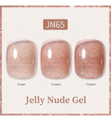 Born Pretty JN65 Nude Kalıcı Simli Jelly Oje