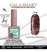 Gala Smart F8 Çok Renkli Kalıcı Simli Oje