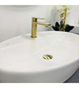 Turkuaz Seramik Cerastyle One Vintage Tekli 67 cm Seramik Tezgah Üstü Dikdörtgen Lavabo Beyaz
