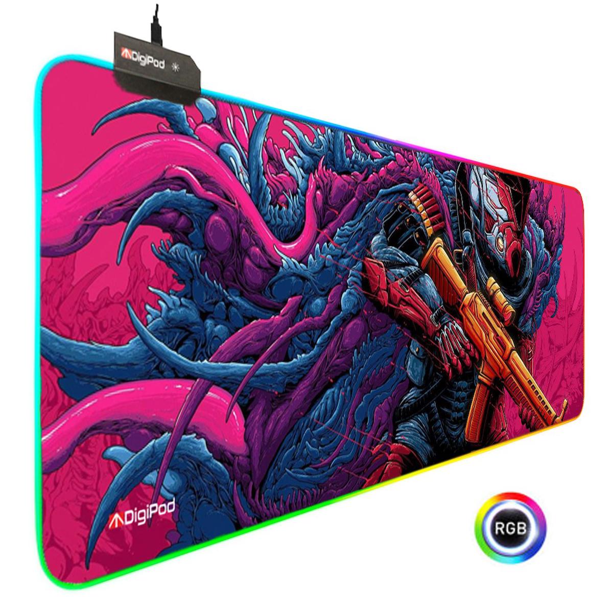 Digipod RGB RGB 90x40 cm 2XL Gaming Mousepad Çok Renkli