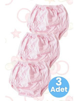 Tezzgelsin Bebek Yıkanabilir Emici Pamuklu 3'lü Alıştırma Külodu - Pembe - 3 - 4 Yaş