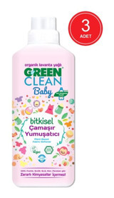 U Green Clean Lavanta Yağlı Organik 3x1 lt Sıvı Yumuşatıcı