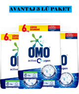 Omo Active Oxygen Beyazlar İçin 120 Yıkama Toz Deterjan 3x6 kg