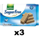 Gullon Şekersiz Çikolatalı Gofret 3x210 gr