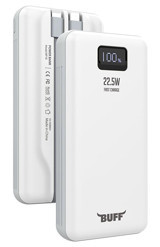 Bufflabs BP18 20000 mAh Hızlı Şarj Dijital Göstergeli USB A & USB C Powerbank Beyaz