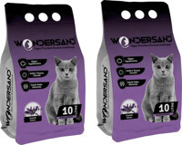 Wondersand Lavanta Kokulu Topaklanan İnce Taneli Bentonit Kedi Kumu 2x10 lt