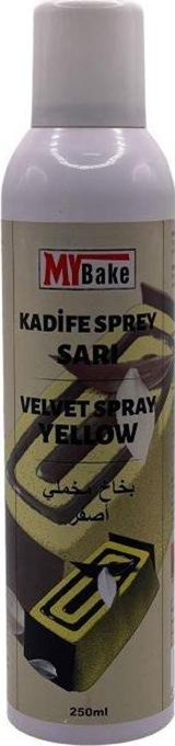 My Bake Kadife Sarı Sprey Gıda Boyası 250 ml