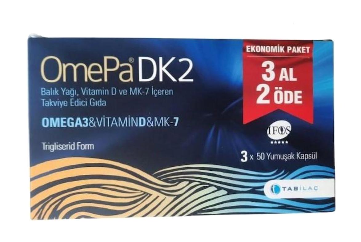 TAB İlaç DK2 Omega 3 Balık Yağı Kapsül 3x50 Adet