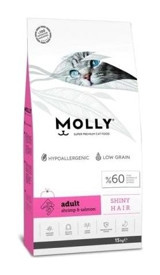 Molly Karides Somonlu Somon-Karides Tahıllı Yetişkin Kuru Kedi Maması 15 kg