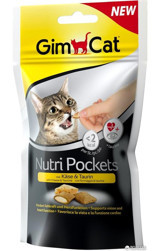 Gimcat Nutripockets Peynir-Taurin Yetişkin Kedi Ödül Maması 60 gr