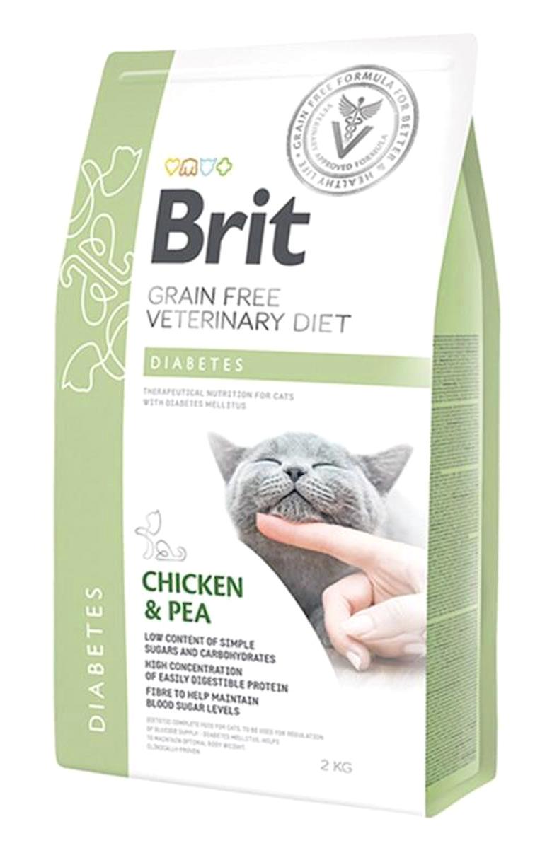 Brit Veterinary Diet Diabetes Bezelye-Tavuklu Tahılsız Kuru Kedi Maması 2 kg