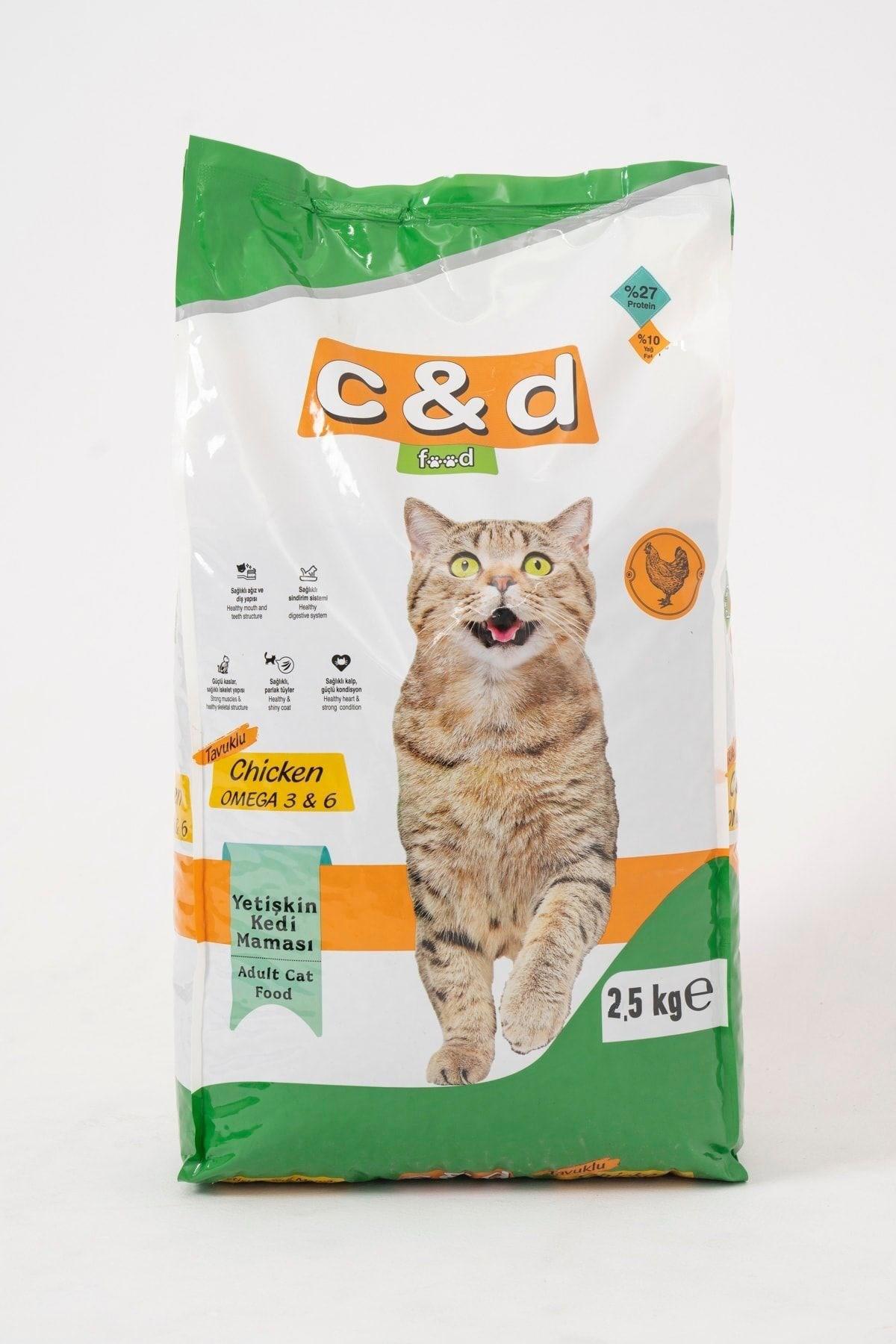 C & D Premium Tavuklu Az Tahıllı Yetişkin Kuru Kedi Maması 2.5 kg