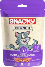 Snacky Crunch Hair-Skin Tavuklu Tahılsız Yetişkin Kedi Ödül Maması 60 gr