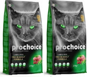 Prochoice Pro 36 Kuzu-Pirinç Tahıllı Yetişkin Kuru Kedi Maması 2x2 kg