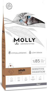 Molly Hypoallergenıc Kuzulu Az Tahıllı Yetişkin Kuru Kedi Maması 15 kg