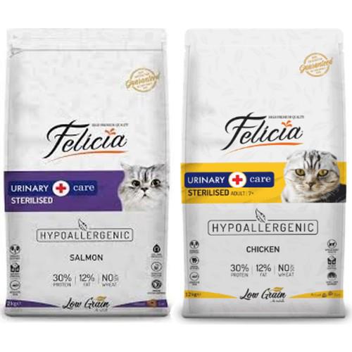 Felicia Light & Sterilised Somonlu-Tavuklu Kısırlaştırılmış Az Tahıllı Yetişkin Kuru Kedi Maması 4 kg