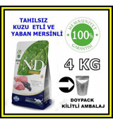 N&d Kuzu Etli-Yaban Mersinli Tahılsız Yetişkin Kuru Kedi Maması 4 kg