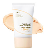 Isntree Yam Root Milk Tone Up Renkli 50+ Faktör Kuru Ciltler İçin Nemlendirici Ton Eşitleyici Yaşlanma Karşıtı Kapatıcılı Yağsız Suya Dayanıklı Yüz ve Vücut Güneş Kremi 50 ml