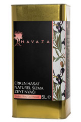 Havaza Soğuk Sıkım Organik Filtresiz Polifenolsüz Erken Hasat Teneke Sızma Zeytinyağı 5 lt