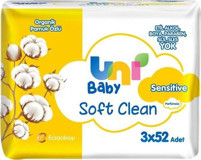 Uni Soft Clean Pamuk Özlü 52 Yaprak 3'lü Islak Mendil