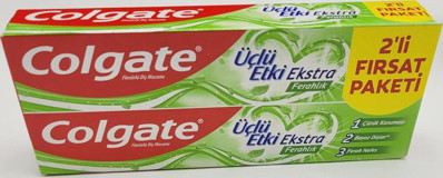 Colgate Üçlü Etki Ekstra Naneli Florürlü Diş Macunu 2x75 ml