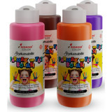 Red Rose Yıkanabilir 120 ml 4'lü Çok Renkli Parmak Boyası