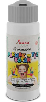 Red Rose Yıkanabilir 60 ml Beyaz Parmak Boyası