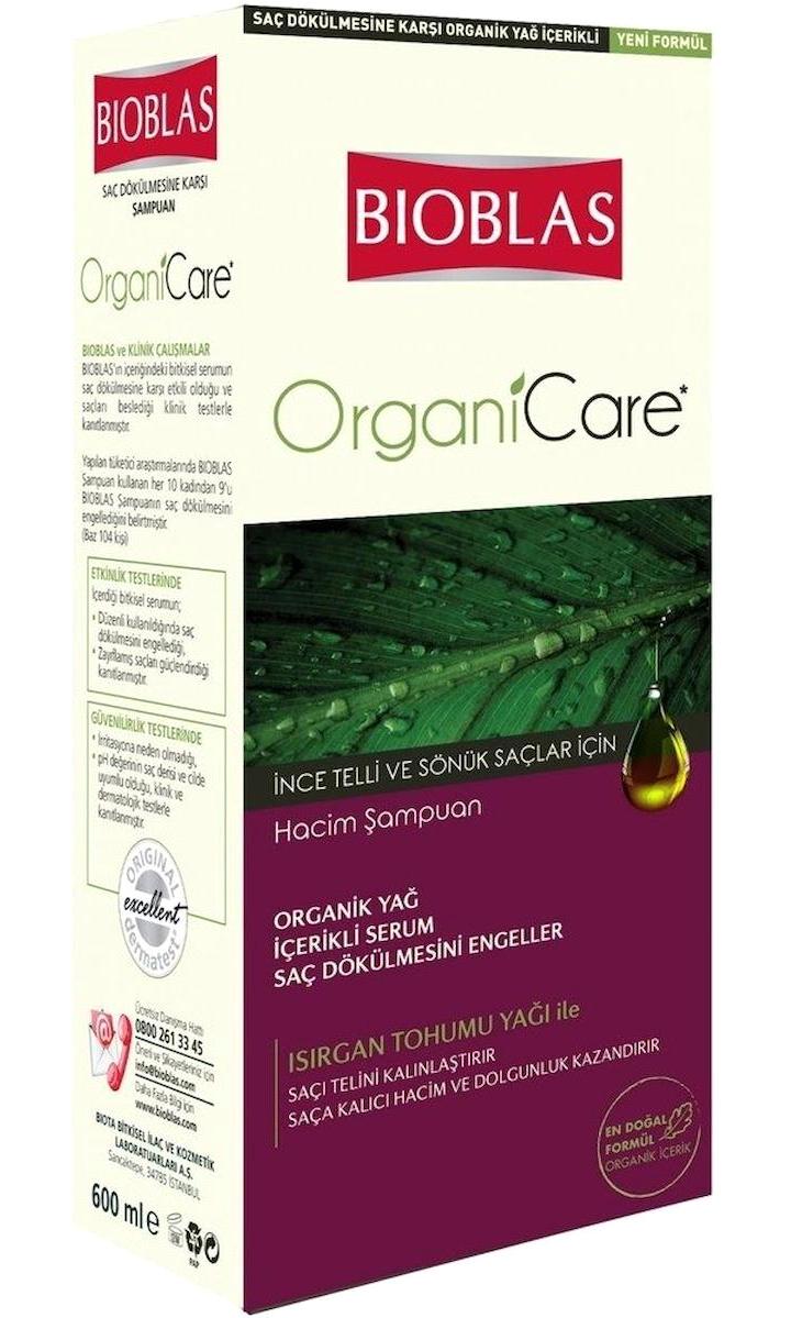Bioblas Organicare Saç Dökülmesine Karşı Tüm Saçlar İçin Tuzsuz Sülfatsız Keratin Isırgan Tohumu Parabensiz Şampuan 550 ml